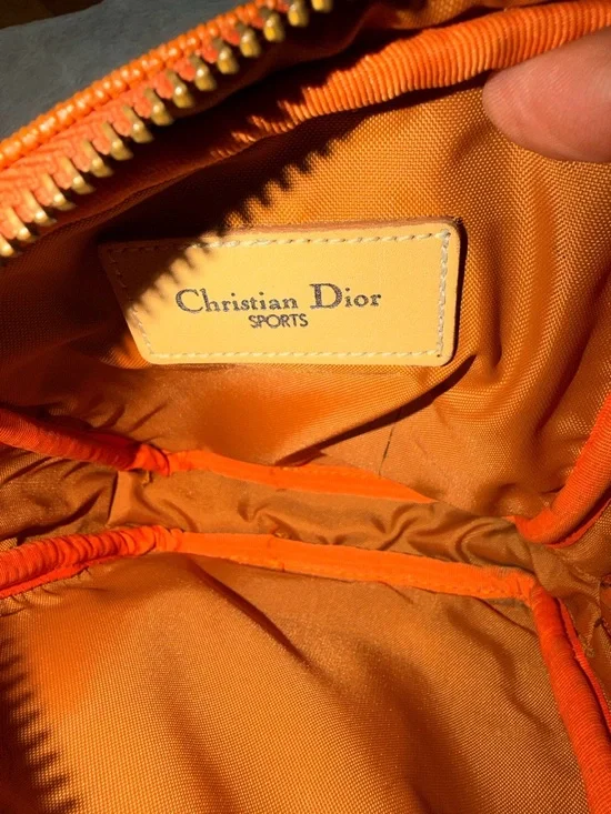 Dior Tan, Orange and Cream pouch/mini bag - Picture 6 of 7